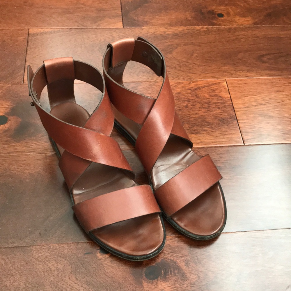 Common Projects Brown Cross Strap Sandal Size 8